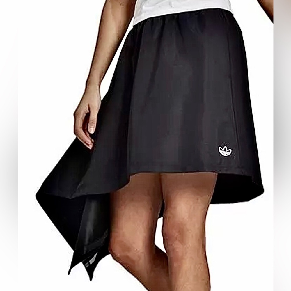 New Adidas Primegreen fashion athleisure black skirt knee asymmetrical S small 4